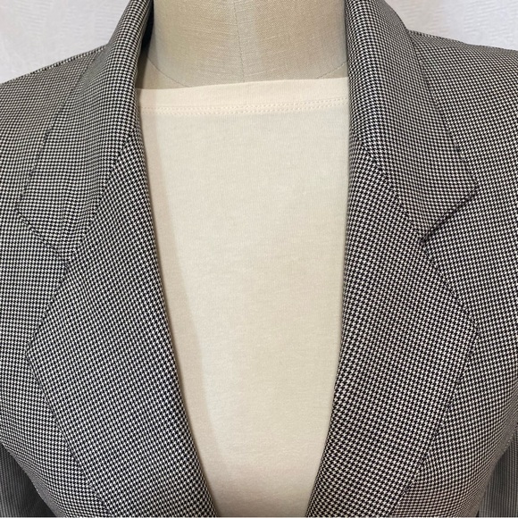 Vintage mini houndstooth fitted 2 button Jacket - Picture 5 of 7